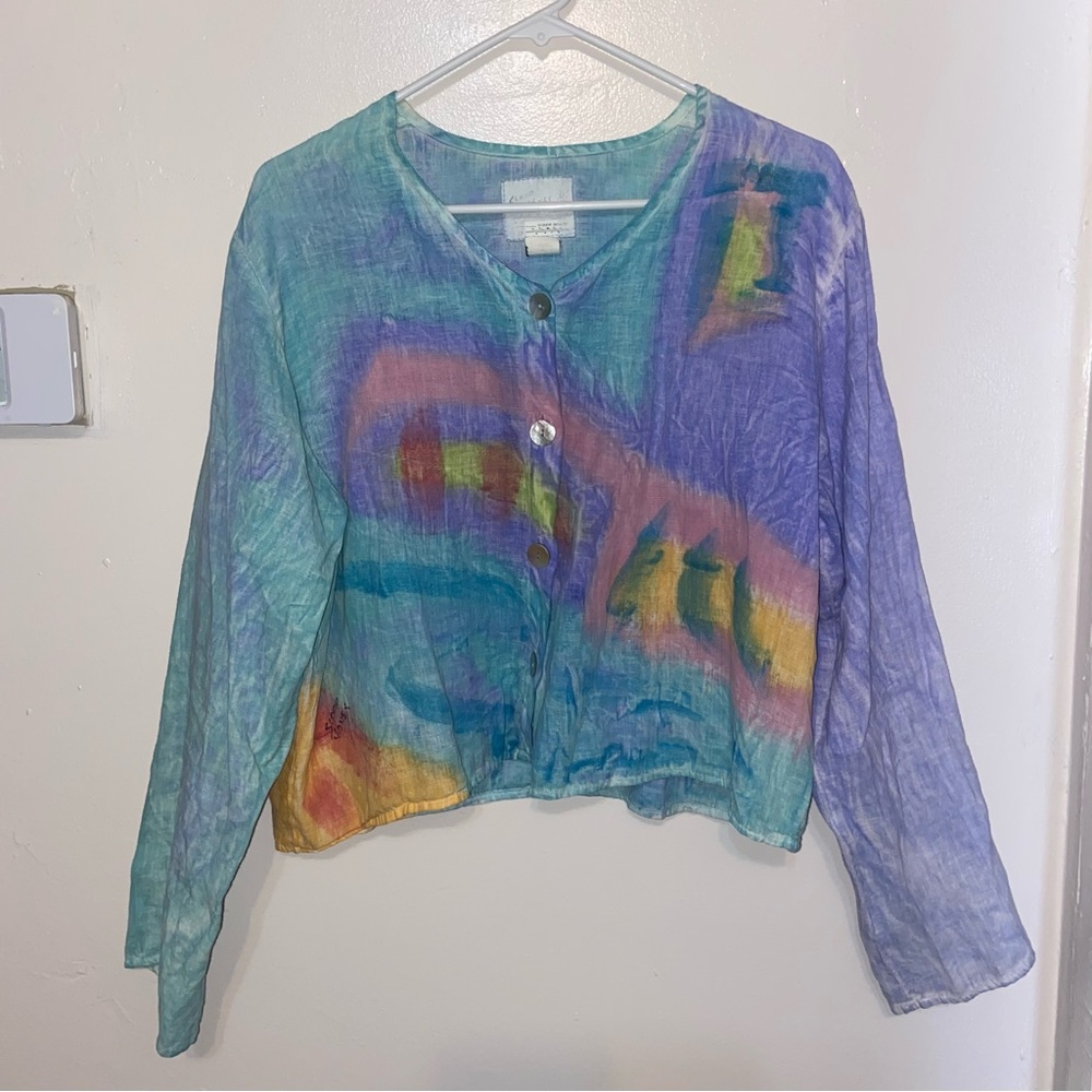 Sloop Jones Hand dyed Linen Blouse